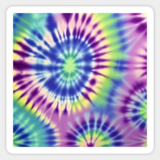 AI tie dye, purple and blue Sticker